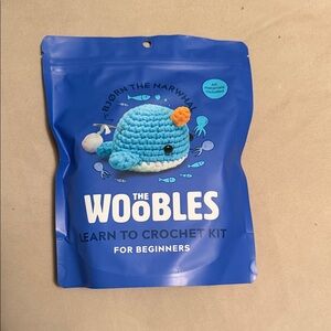 The Woobles Crochet Kit - Blue Narwhal
